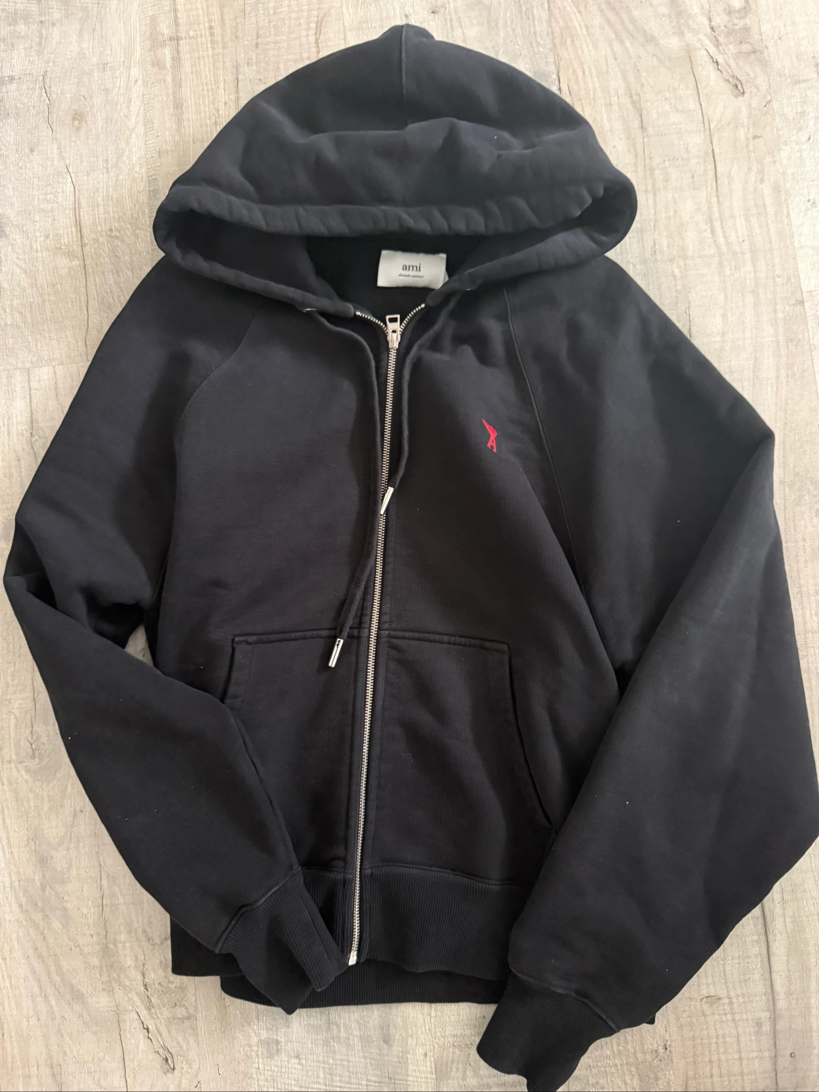 Moletom com capuz zipado Ami Paris Preto - Tamanho M – photo 6